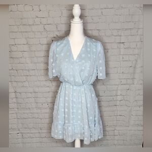 NWT Cupshe Light Blue Wrap Dress (W Size Small)